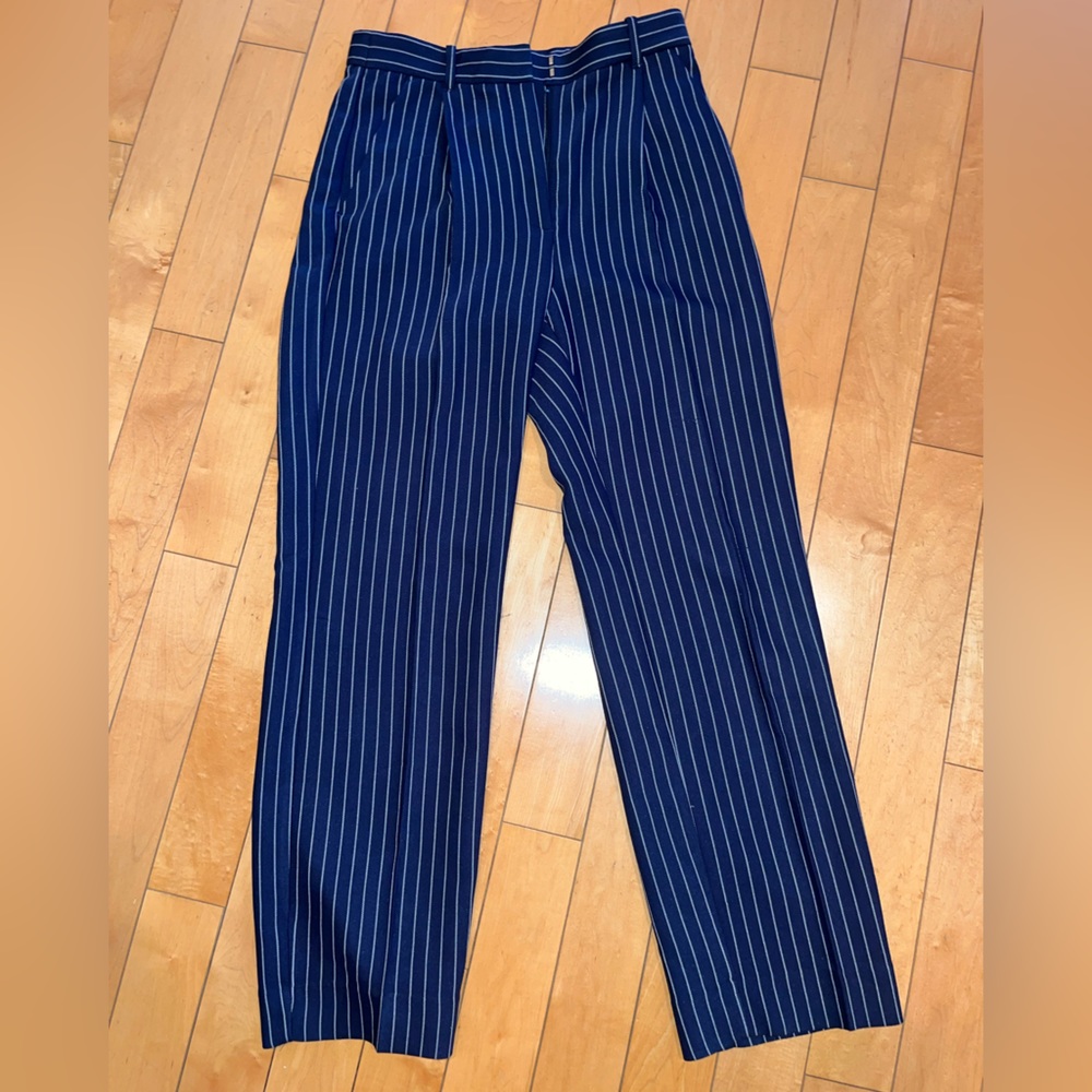 Abercrombie Navy Blue Striped Slacks